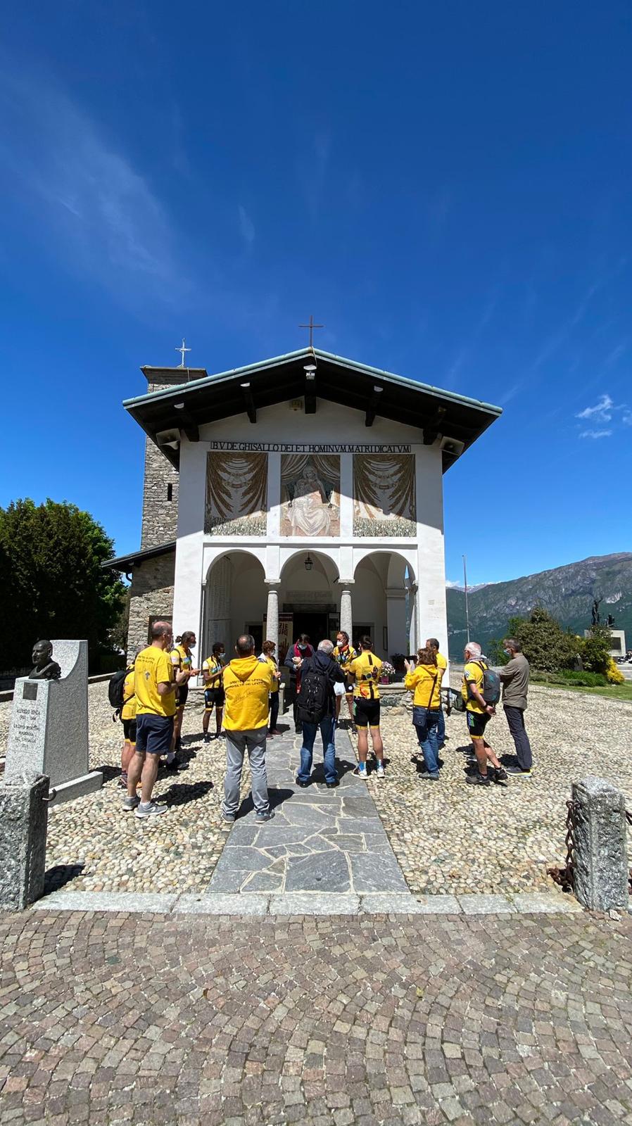 Ghisallo, momento di preghiera